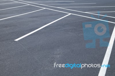 Empty Parking Spaces Stock Photo