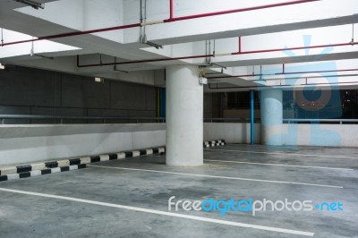 Empty Space In A Parking Stock Photo