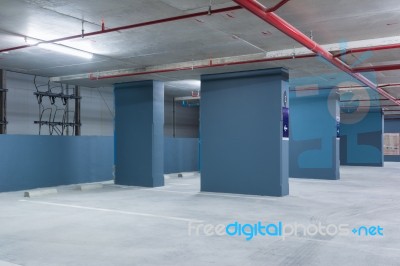 Empty Space In A Parking Stock Photo