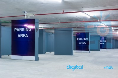 Empty Space In A Parking Stock Photo