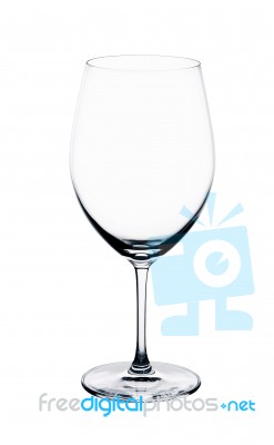 Empty Wine Glass. Isolated On A White Background Stock Photo