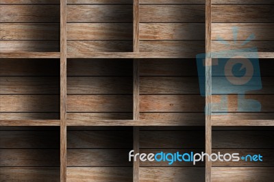 Empty Wood Shelf Stock Photo