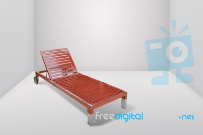 Empty Wooden Bench Stock Image