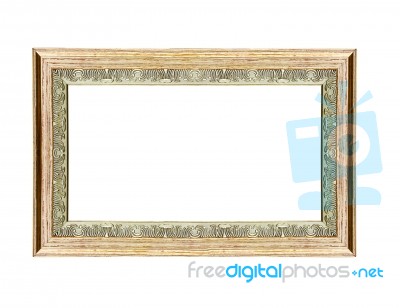 Empty Wooden Vintage Frame Stock Photo