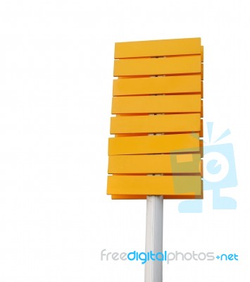 Empty Yellow Signpost Stock Photo