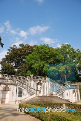 Enchanted Ajuda Garden In Lisbon, Portugal Stock Photo