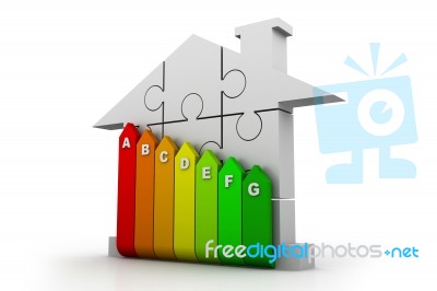 Energy Efficiency Rating Stock Image