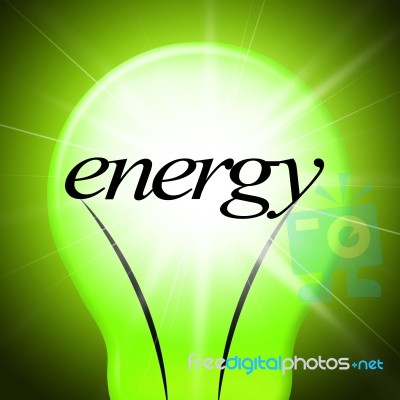 Energy Lightbulb Shows Earth Day And Eco-friendly Stock Image