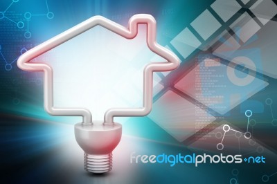 Energy Saving Fluorescent Stock Image