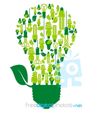 Energy Saving Light Bulb Stock Image