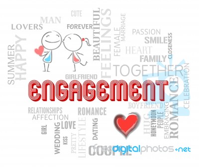 Engagement Couple Represents Find Love And Affection Stock Image