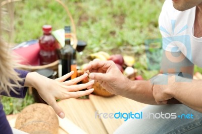 Engagement Ring Stock Photo