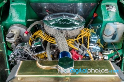 Engine Bay Of Souped Up Vauxhall Victor Stock Photo