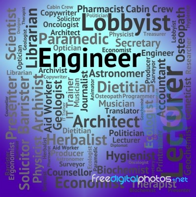 Engineer Job Shows Hire Jobs And Occupation Stock Image