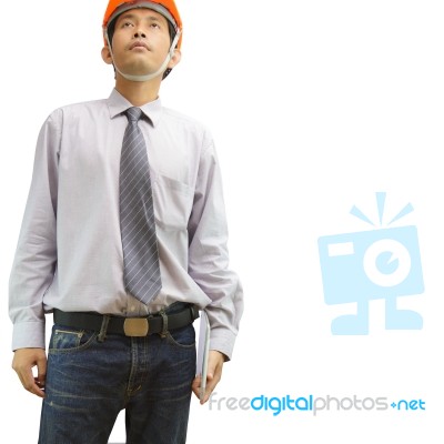 Engineers And Architects Holding Digital Tablet Stock Photo