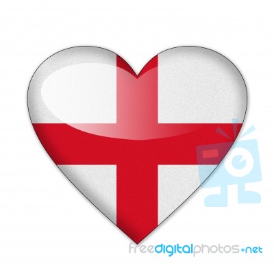 England Flag In Heart Shape Stock Image