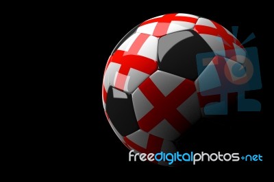 England Soccer Ball Isolated White Background Stock Image