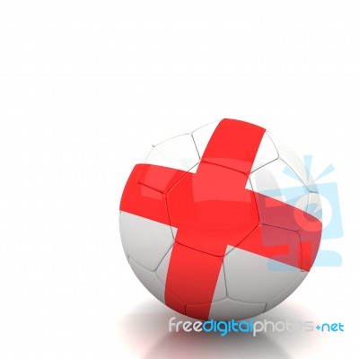 England Soccer Ball Isolated White Background Stock Image