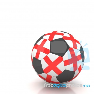 England Soccer Ball Isolated White Background Stock Image