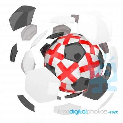 England Soccer Ball Isolated White Background Stock Image