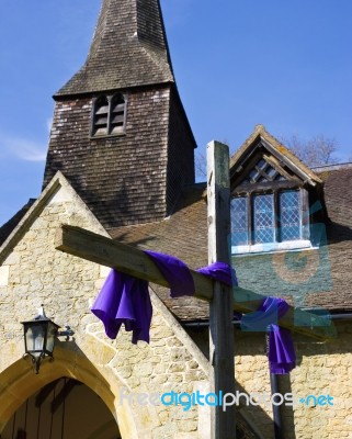 English Church In Countryside Stock Photo