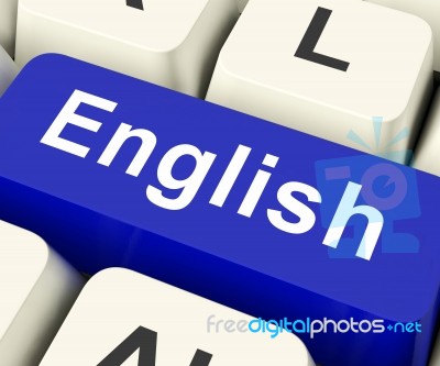 English Key Means Language 
 Stock Image