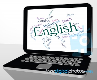 English Language Represents Britain Languages And Text Stock Image