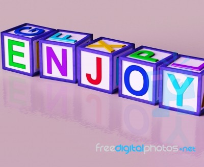 Enjoy Blocks Show Pleasant Relaxing And Pleasing Stock Image