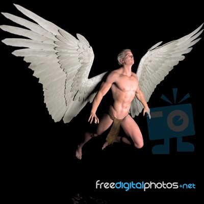 Enlighted Angel In Flight Stock Image