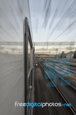 Entering In Florence From The Train Stock Photo