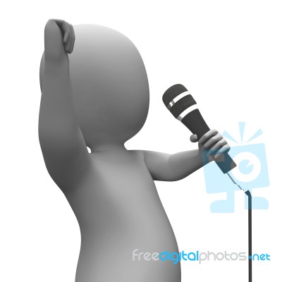 Entertainer Singing Shows Music Or Concert Performance Stock Image