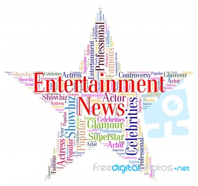 Entertainment News Represents Journalism Performance And Enterta… Stock Image