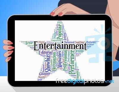 Entertainment Star Indicates Hollywood Movies And Cinemas Stock Image