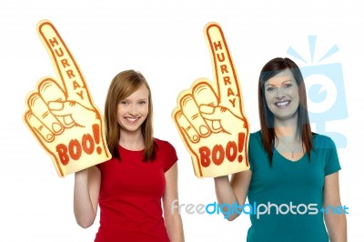 Enthusiastic Supporters Of The Home Team Stock Photo