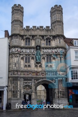 Entrance To Canterbury Cathedral Stock Photo