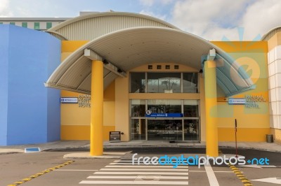 Entrance To The Albrook Mall In Panama City Stock Photo