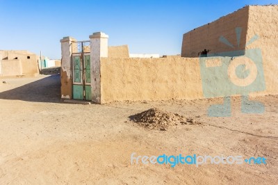 Entrance To The House In Sudanese Village Stock Photo