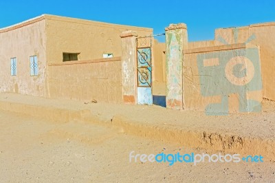 Entrance To The House In Sudanese Village Stock Photo