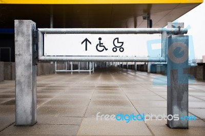 Entrance To The Shop For Physically Challenged Persons And Strol… Stock Photo