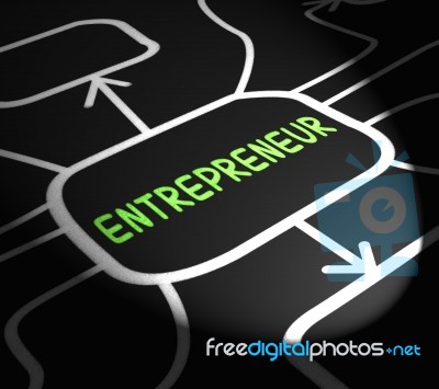 Entrepreneur Arrows Means Starting Business Or Venture Stock Image