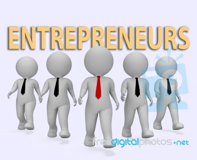 Entrepreneur Businessmen Means Commercial Traders 3d Rendering Stock Image