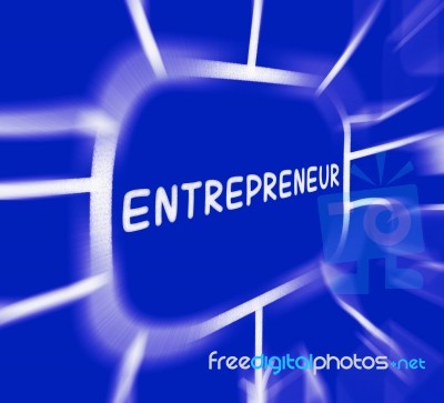 Entrepreneur Diagram Displays Business Person And Start-up Stock Image