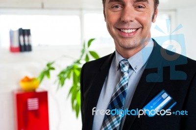 Entrepreneur With Credit Card In His Blazer Pocket Stock Photo