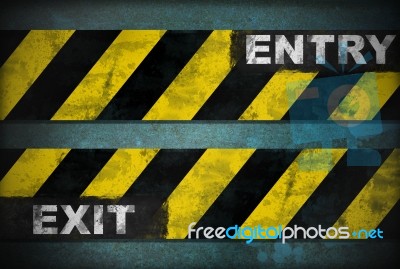 Entry Exit Sign Stock Image