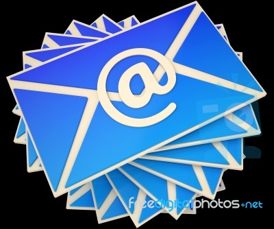 Envelope Shows E-mail Online To Communicate Information Stock Image