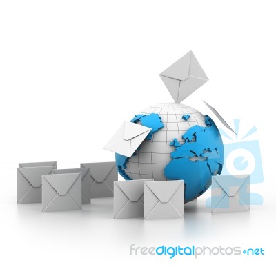 Envelopes with gobe Stock Image