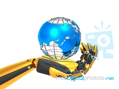 Environment And Ecology Concept,earth In Hand Stock Image