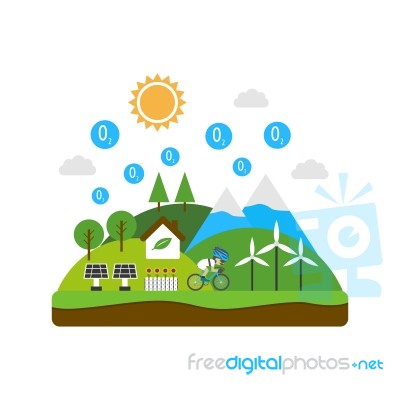 Environment Flat Stock Image