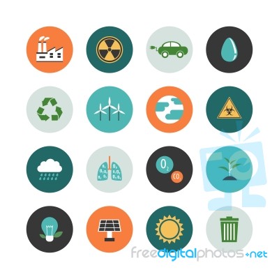 Environment Flat Icon Stock Image