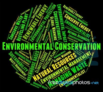 Environmental Conservation Indicates Preserving Sustainable And Stock Image